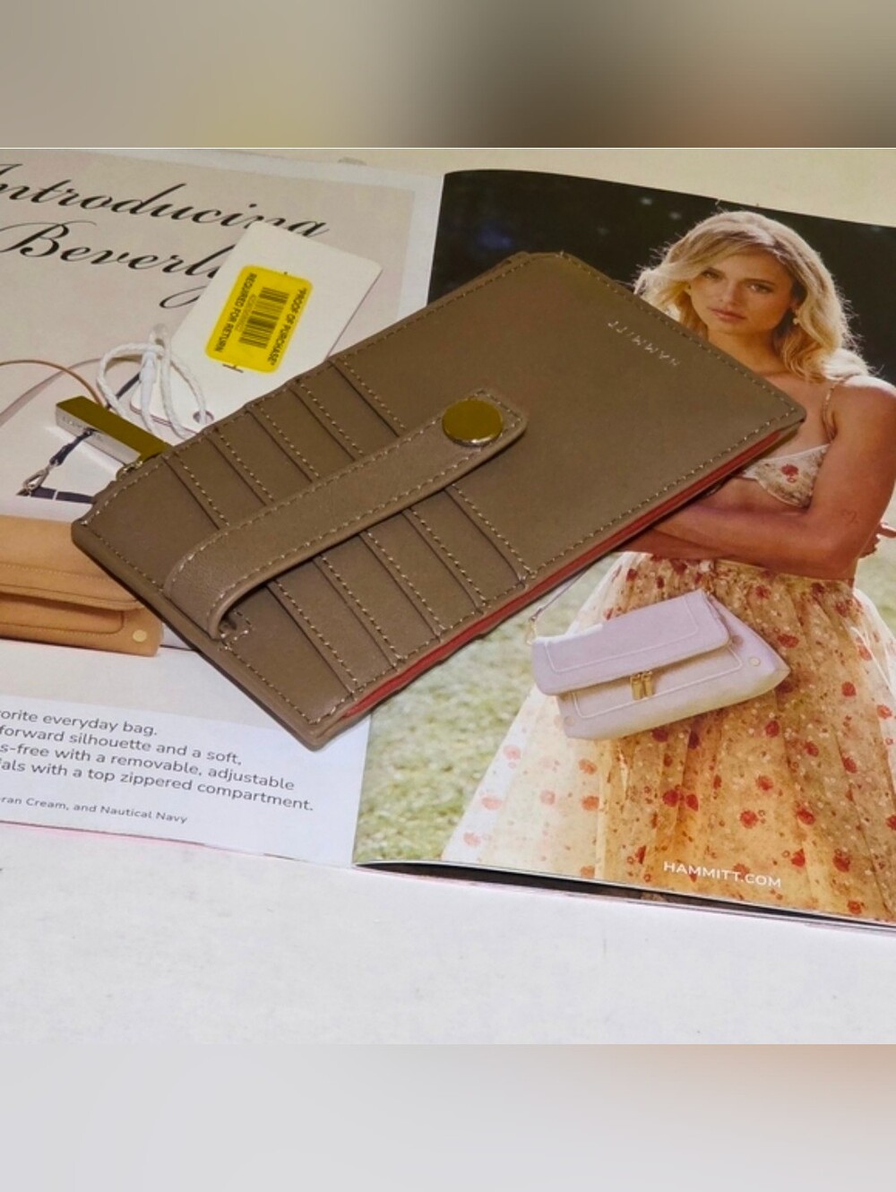 Hammitt Card Holder Wallet with Snap Closure